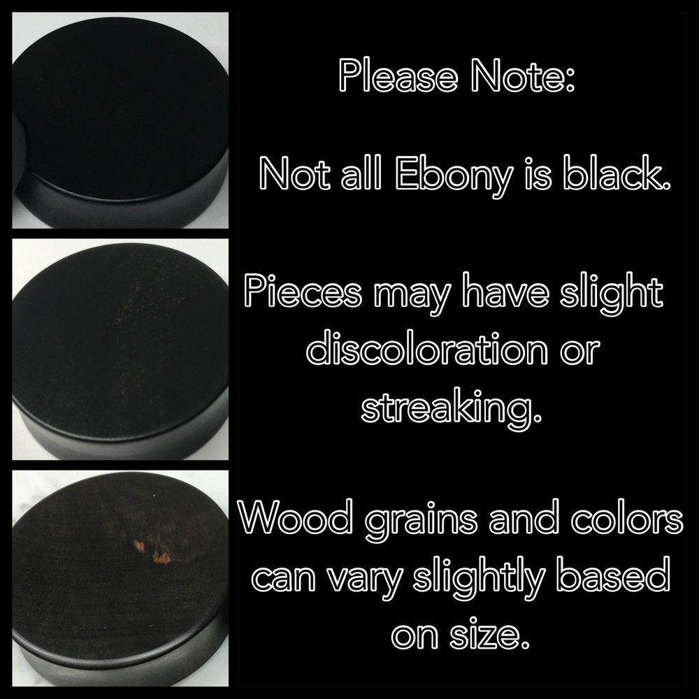Ebony Black Gem Medium Round Plugs