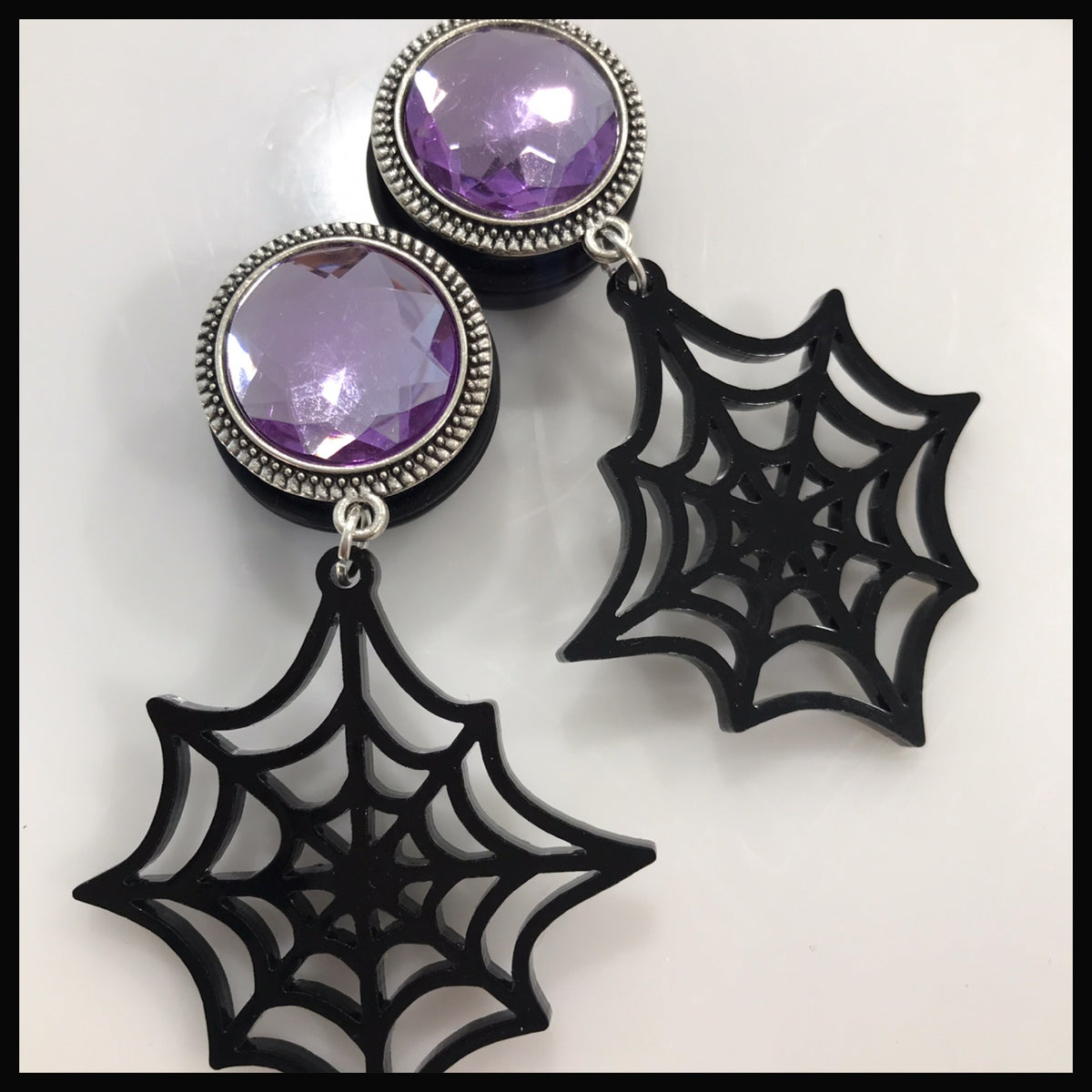 Pastel Spiderweb Dangle Plugs