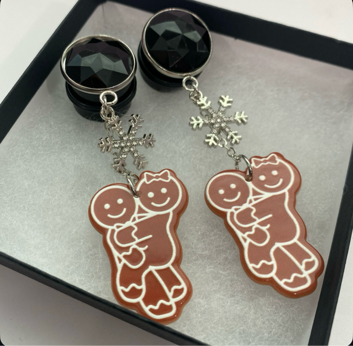 Merry F’N Xmas Gingerbread Dangle Plugs