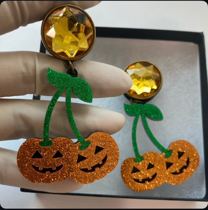 Pumpkin Cherry Dangle Plugs