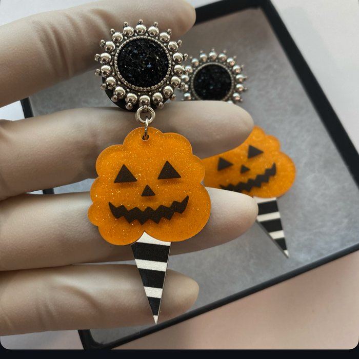 Halloween Cotton candy Dangle Plugs
