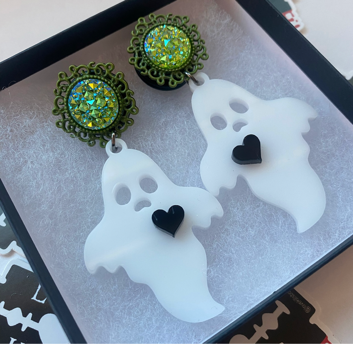 Boo! Ghost Dangle Plugs