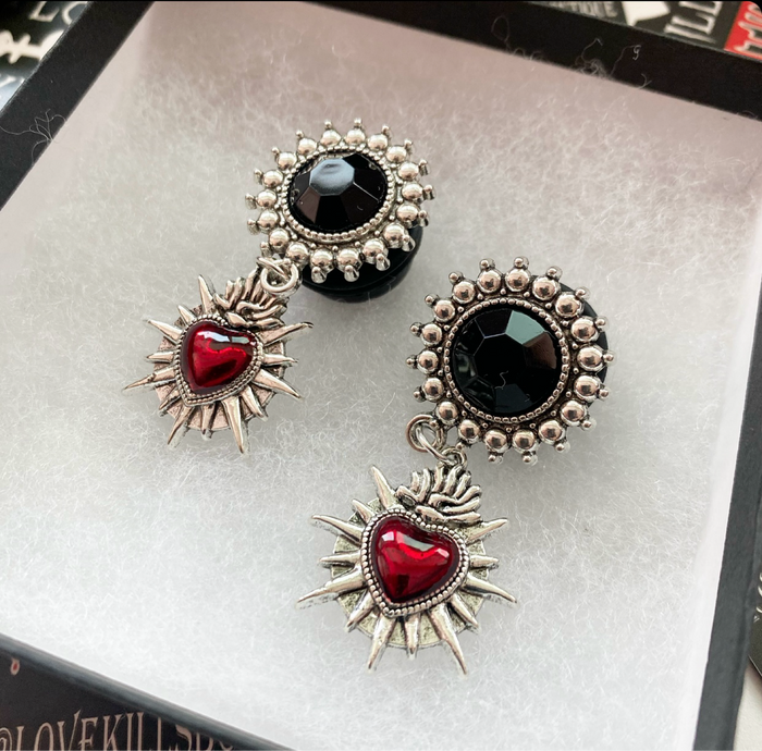 Sacred Heart Dangle Plugs