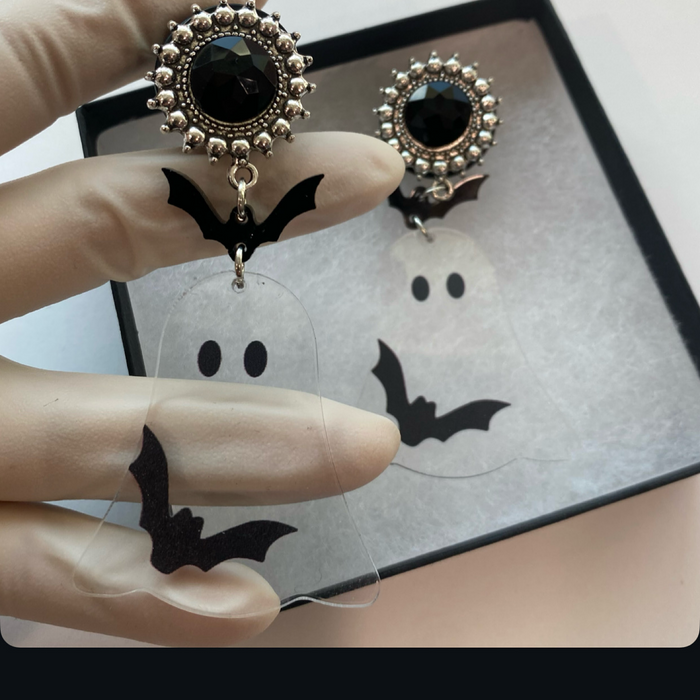 Ghostly Bats Dangle Plugs