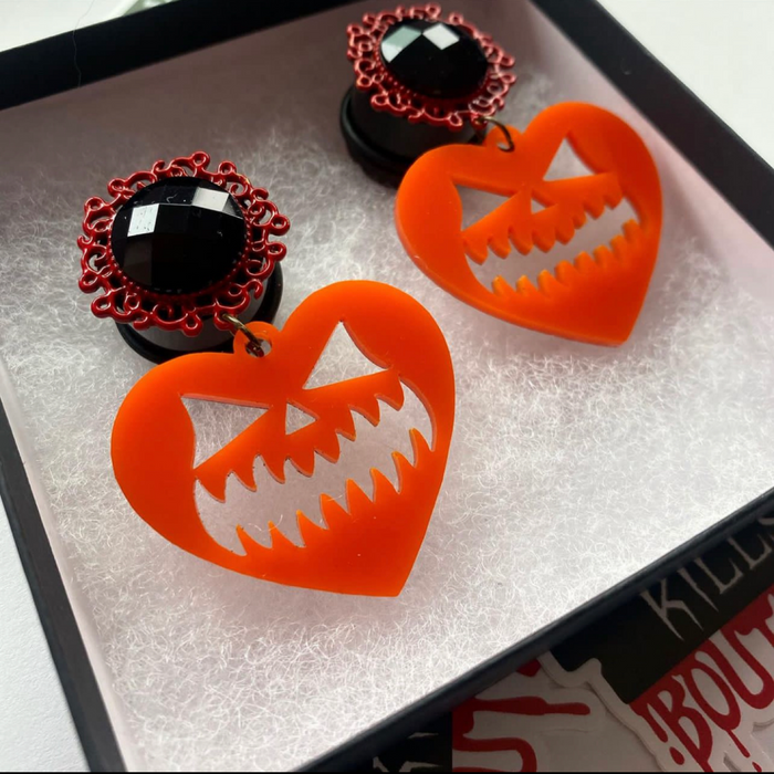 Spooky Jack-O'-Lantern Dangle Plugs