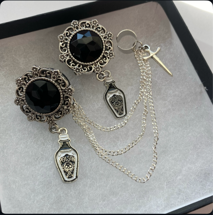 Poison Ear Cuffs Dangle Plugs