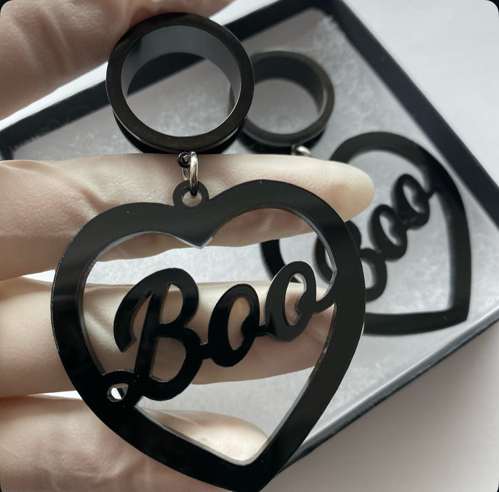 My boo heart dangle plug tunnels