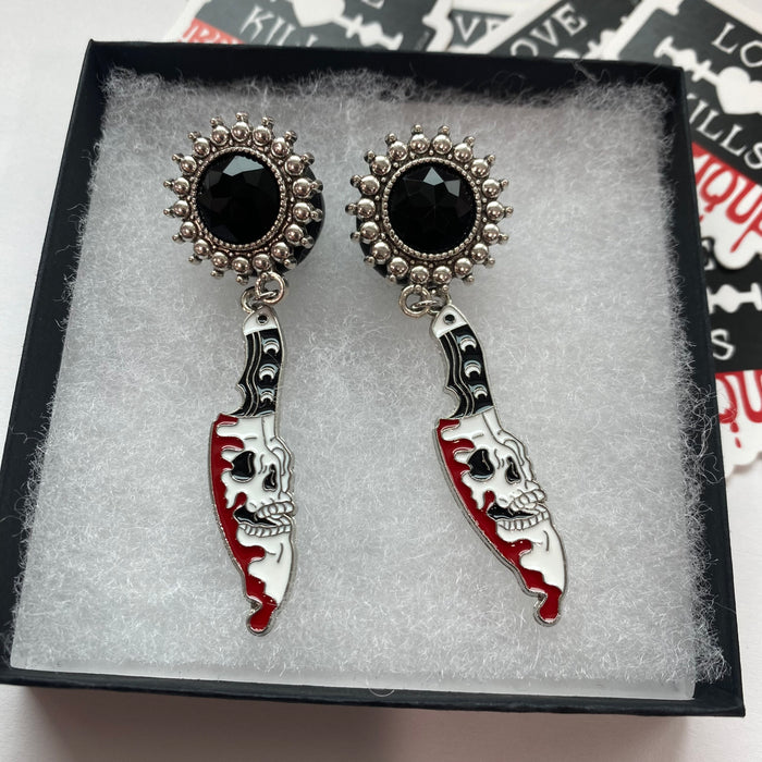 Bloody Skull Dangle Plugs