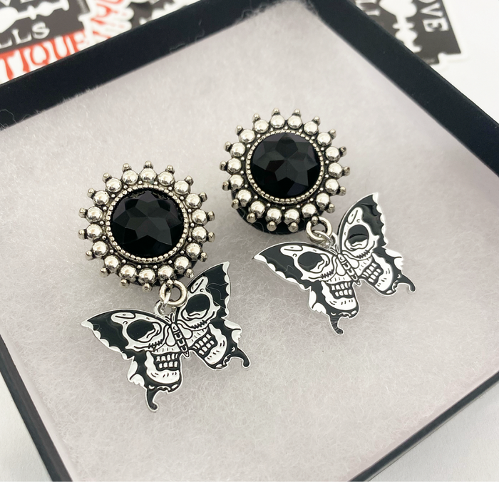 Skull Butterfly Dangle Plugs