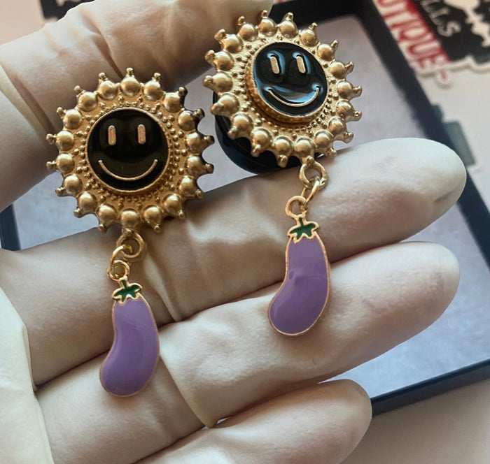 Eggplant Dangle Plugs