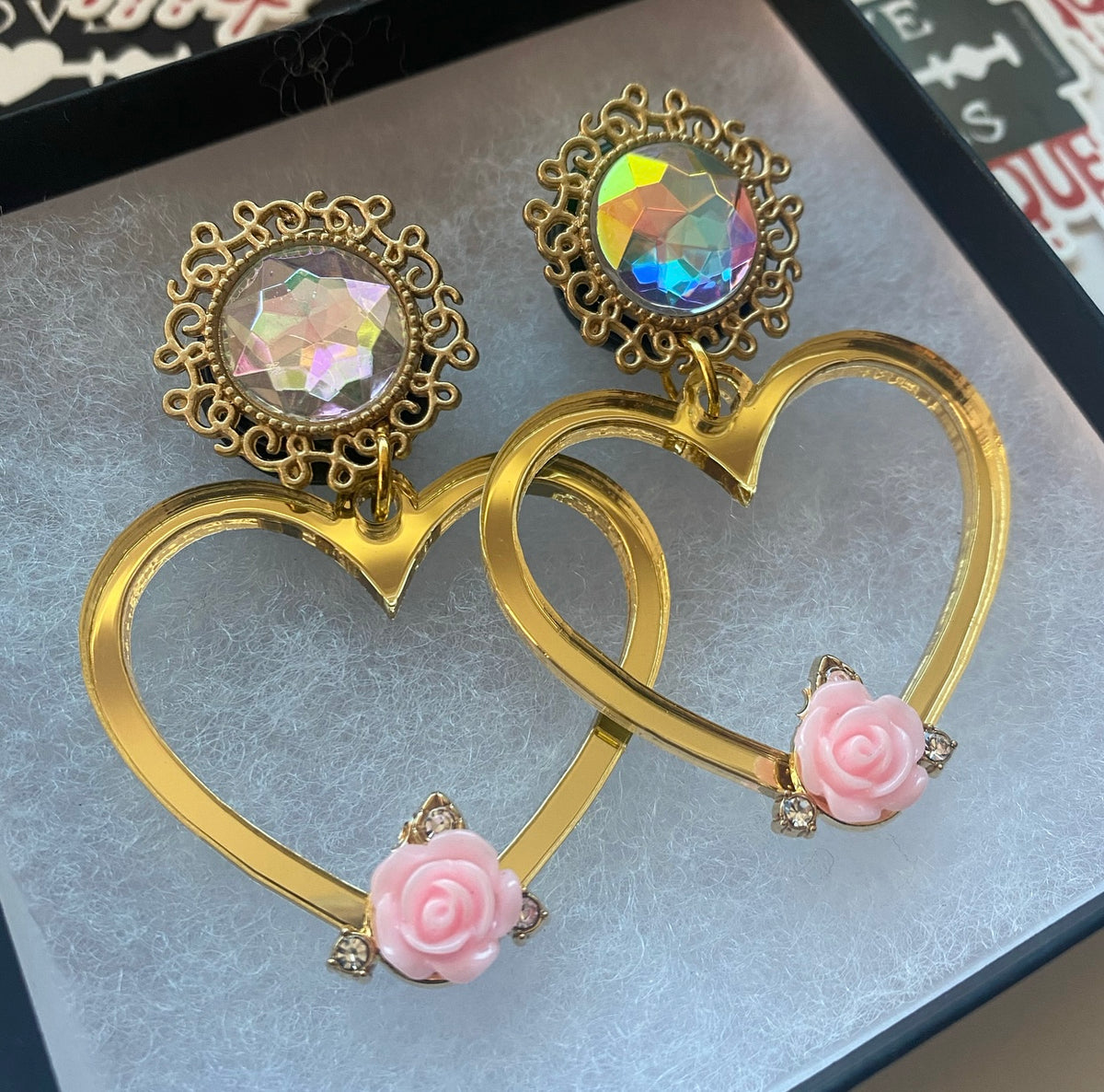 Golden Heart Dangle Plugs