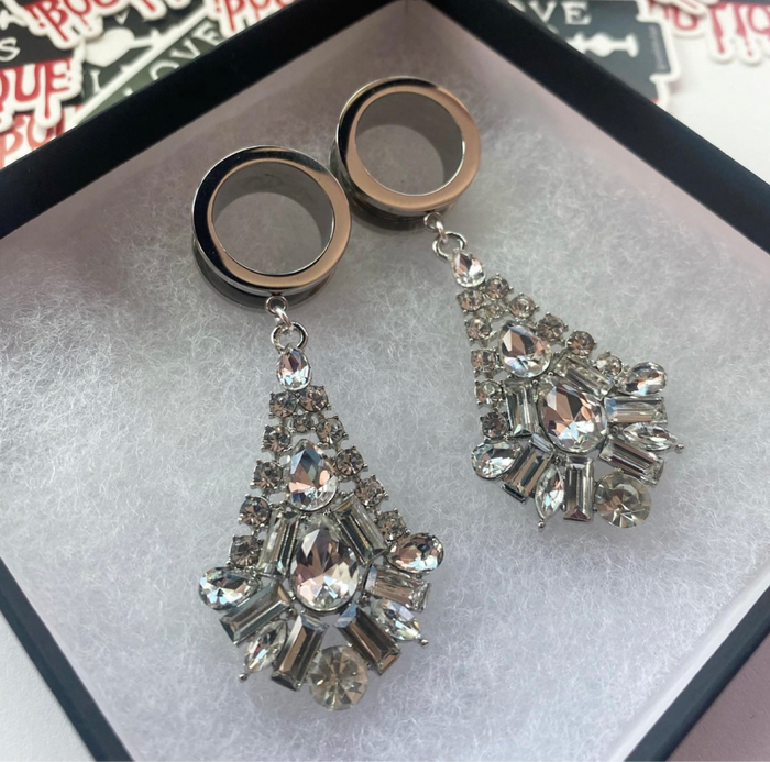 Elegant Tunnel Dangle Plugs - 1 OF A KIND