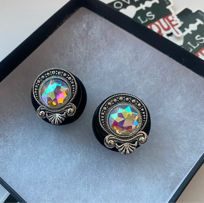 Bling Iridescent Gem  Plugs