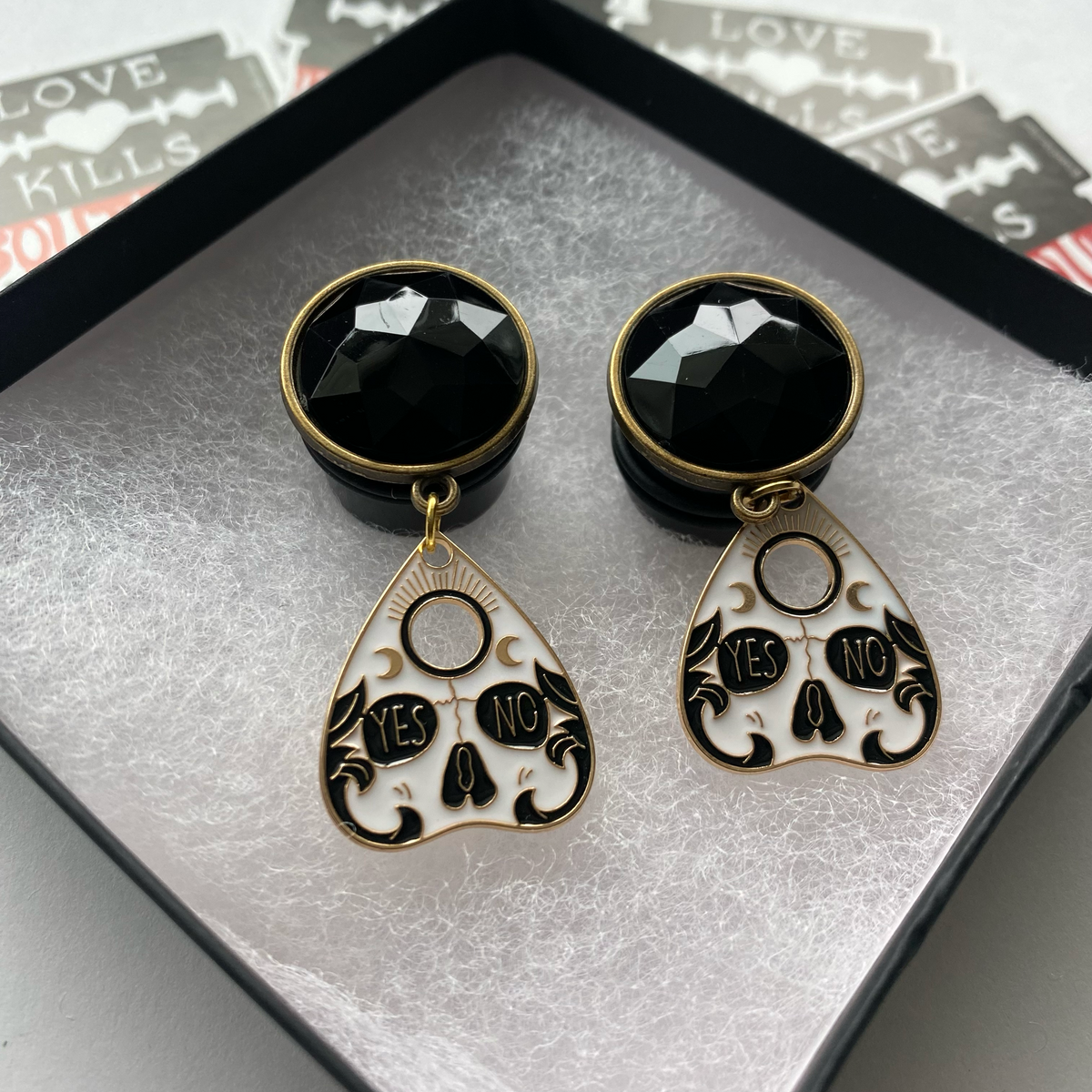 Skeleton Planchette Dangle Plugs