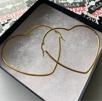 Large Corazon Hoops