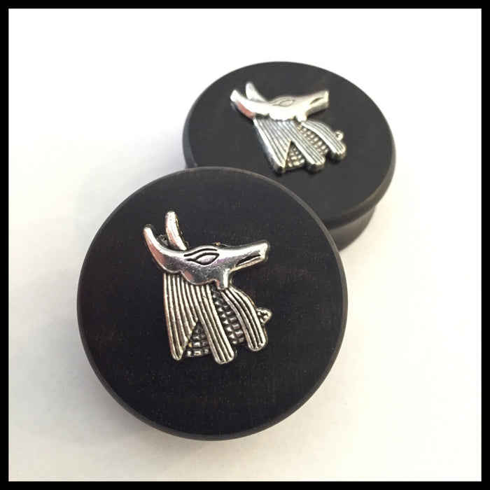 Ebony Anubis Round Plugs