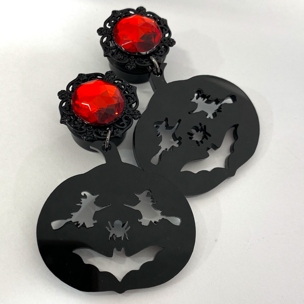 Halloween Jack O Lantern Dangle Plugs
