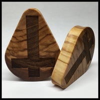 Olivewood Inverted Cross Teardrop Plugs