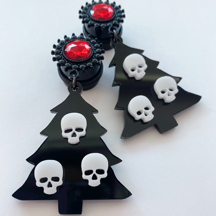 Merry Creepmas Red Dangle Plugs