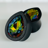 Ebony Swarovski Med Vitrail Medium Teardrop
