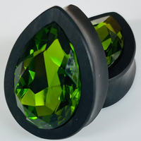 Ebony Swarovski Large Olivine Teardrop