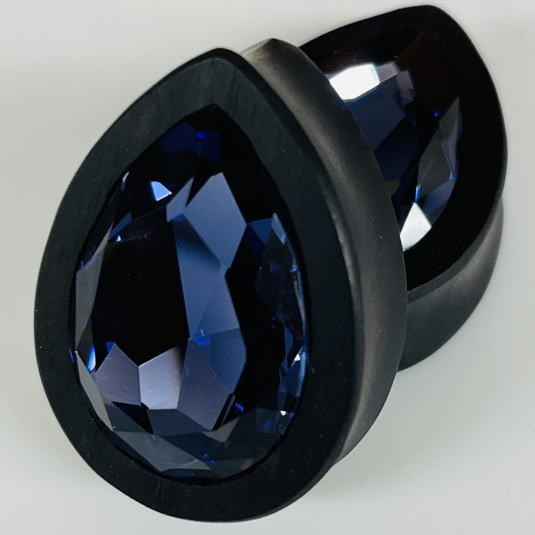 Ebony Swarovski Large Tanzanite Teardrop