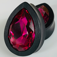 Ebony Swarovski Large Fuchsia Teardrop