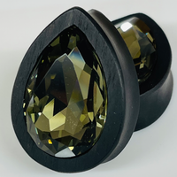 Ebony Swarovski Large Black Diamond Teardrop