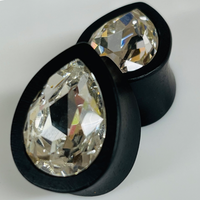 Ebony Swarovski Small Crystal Teardrop