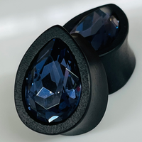 Ebony Swarovski Small Tanzanite Teardrop