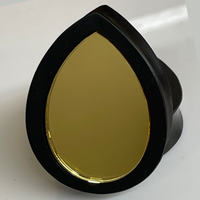 Ebony Gold Mirror Teardrop Plugs