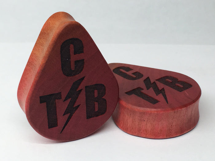 Pink Ivory "TCB" Teardrop Plugs
