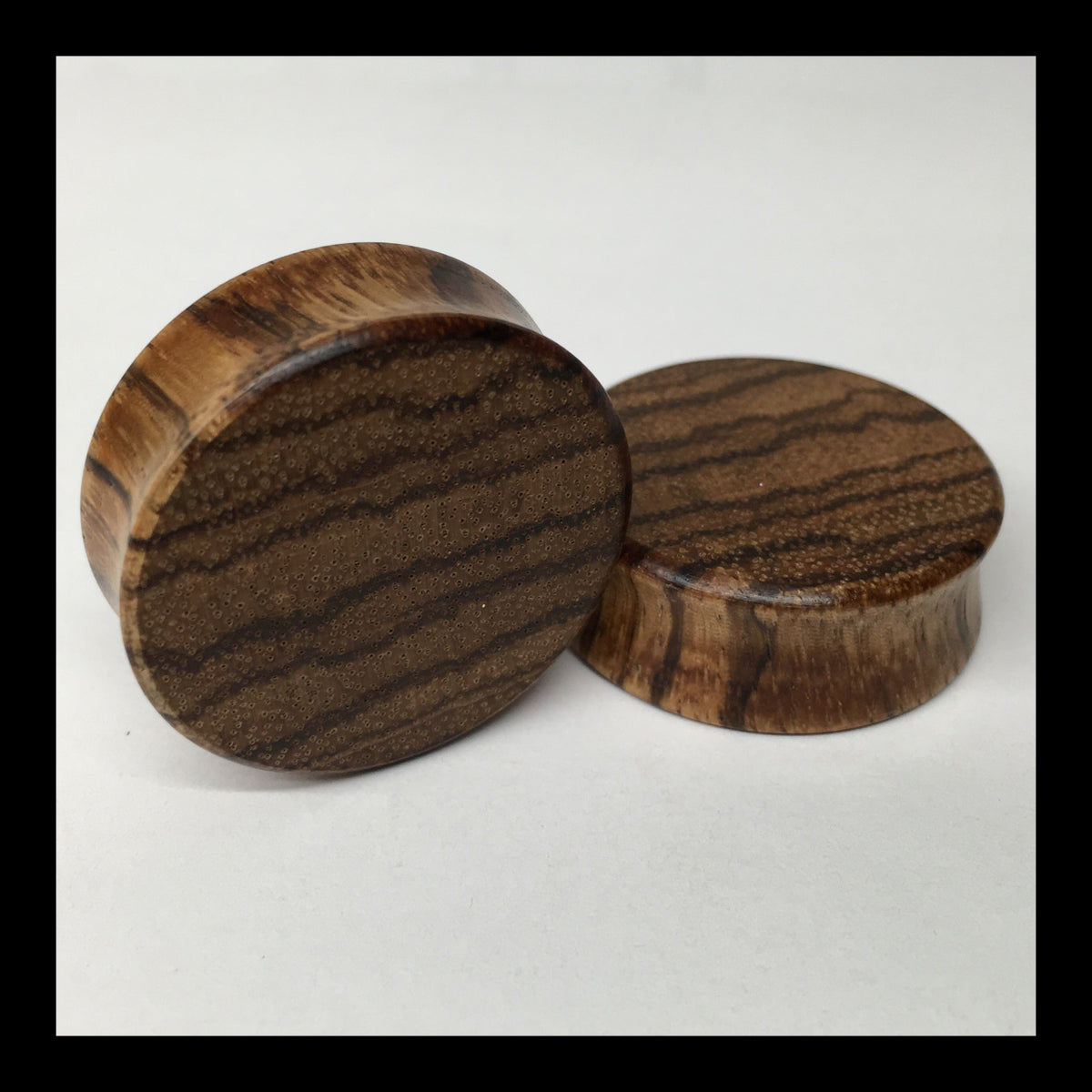 Zebrawood Solid Round Plugs