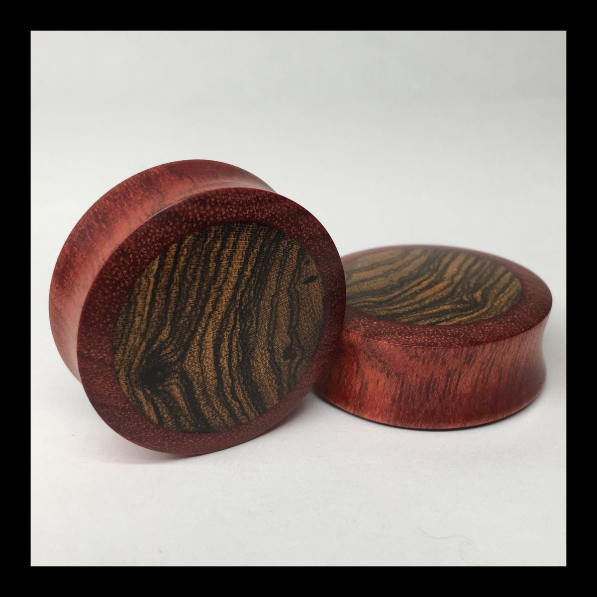 Bloodwood Bocote Round Plugs