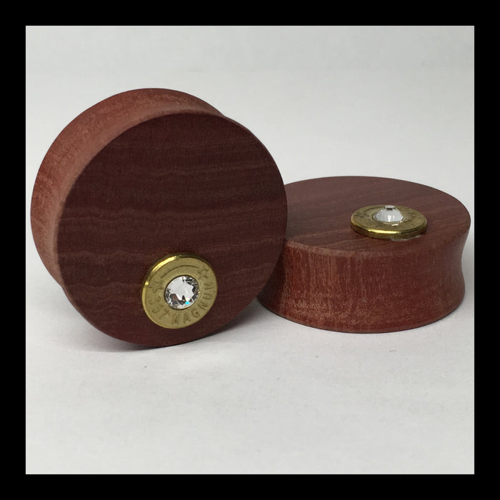 Pink Ivory Magnum Offset Swarovski Round Plugs