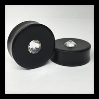 Ebony Small Swarovski Crystal Round Plugs