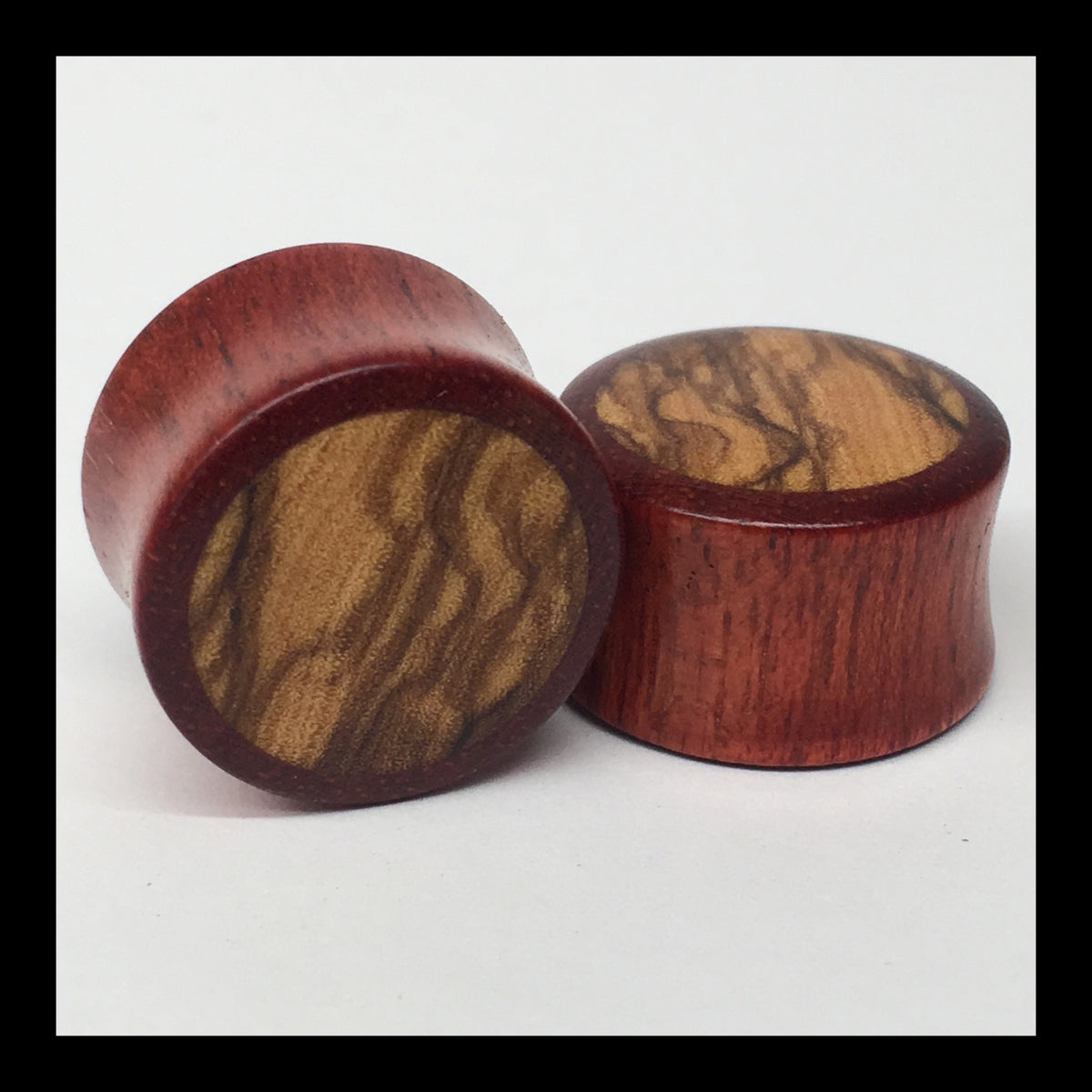 Bloodwood Olivewood Round Plugs