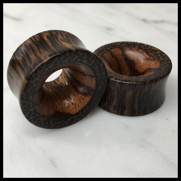 Black Palm Zebrawood Thick Wall Tunnel