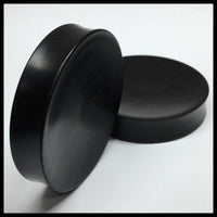 Ebony Concave Solids Plugs