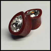 Bloodwood Swarovski Small Crystal Teardrop