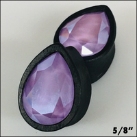 Ebony Swarovski Med Lilac Teardrop