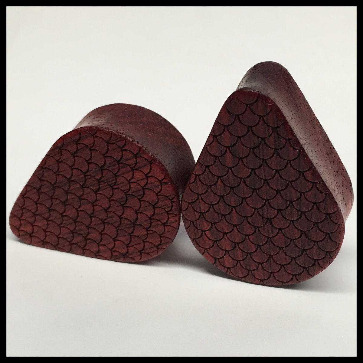 Bloodwood Scales Teardrop Plugs