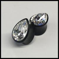 Ebony Swarovski Med Crystal Teardrop