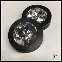 Ebony XL Swarovski Crystal Round Plugs