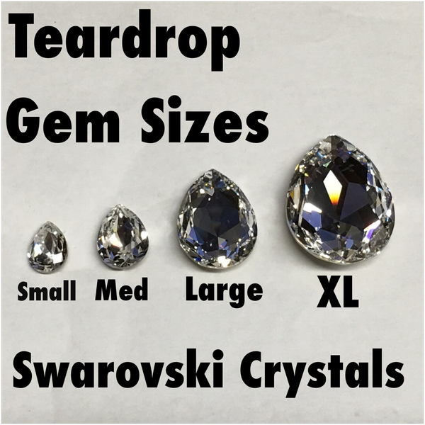 Maple Swarovski XL Crystal Teardrop