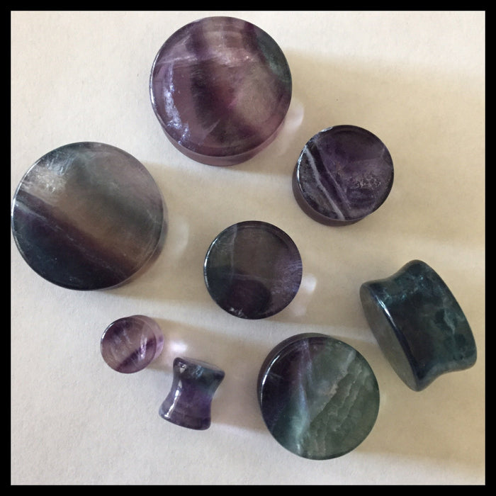Fluorite Stone over 25mm Plugs