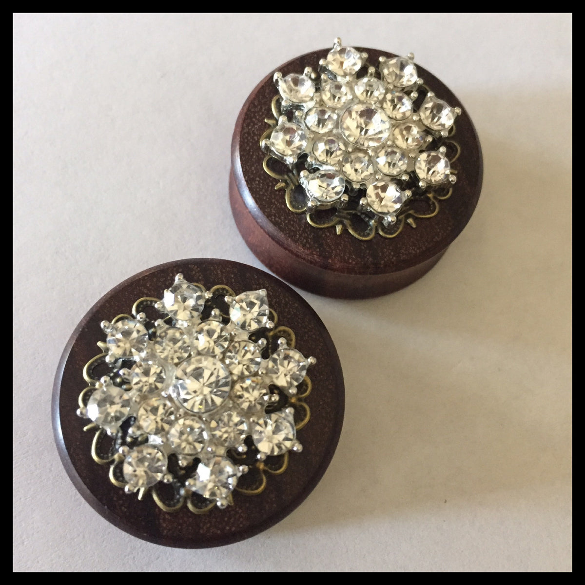 Granadillo Snowflake Round Plugs