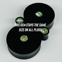 Ebony Extra Small Swarovski Crystal Round Plugs