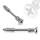 Screw Shaped Nipple Bar 316L Surgical Steel