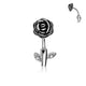 Rose Stem 316L Surgical Steel Navel Ring